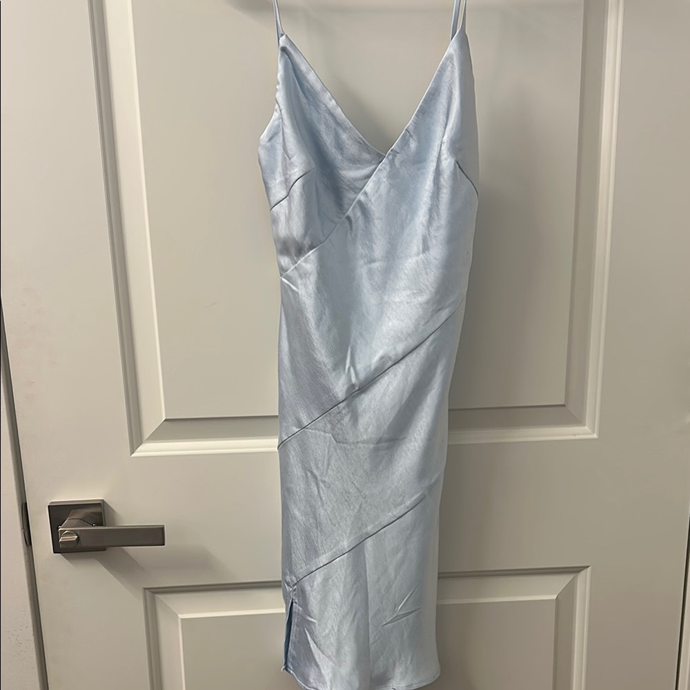 Princess Polly Sky Blue Satin Mini Dress